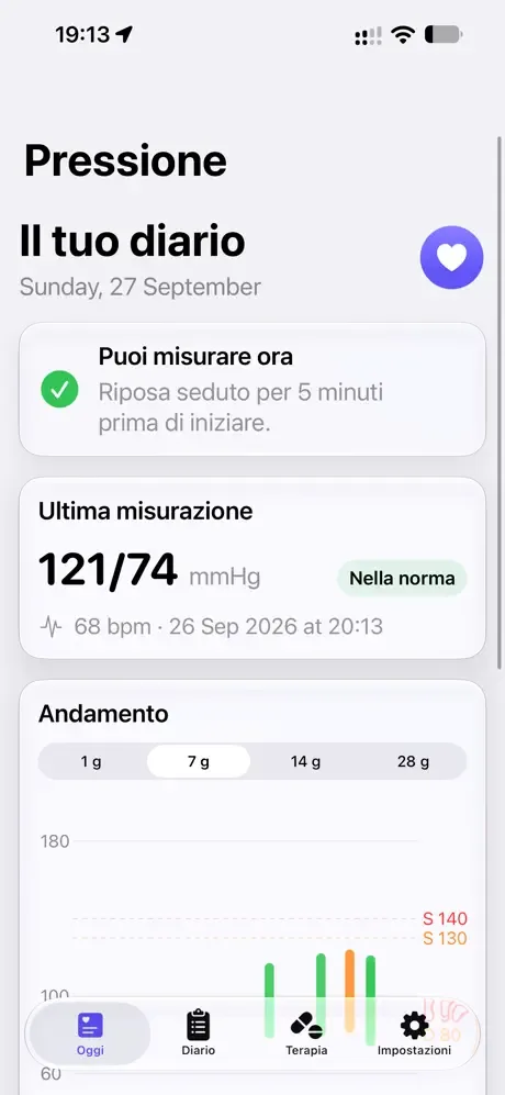DPT Diario Pressione e Terapia screenshot 1